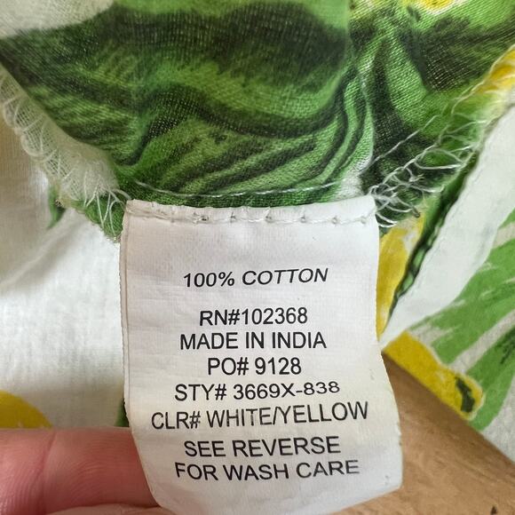 Club Z Collection Shirt Womens 1X Cotton Lightweight Tropical Beachy Coastal - Picture 9 of 12